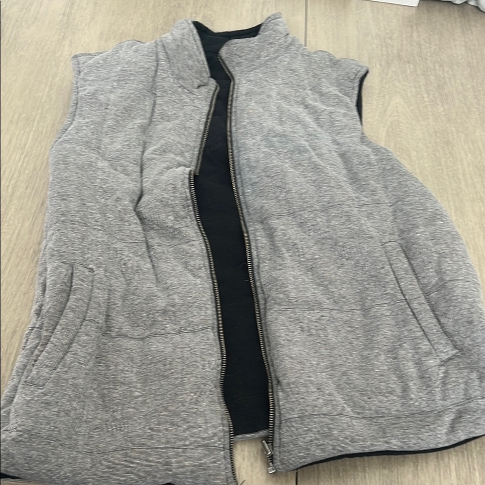 Men's Gray Vest reversible black